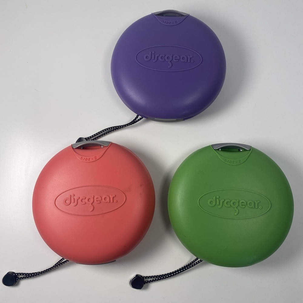 Lot Of 3 Hard Case DiscGear‎ 20 Disc, CD, DVD Game Holder Pink Purple Green - Picture 2 of 11